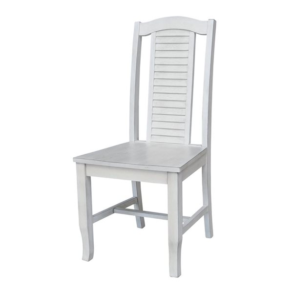 International Concepts Carson Desk with Two Drawers and Chair - Chalk/White