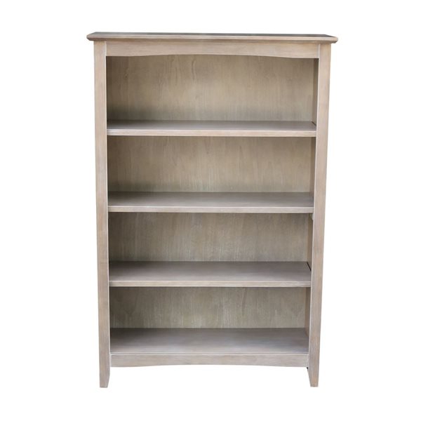 International Concepts Shaker Grey Solid Wood Bookcase - 48-in H