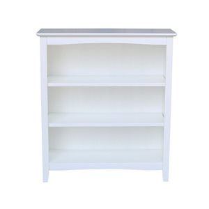 International Concepts Shaker White Solid Wood Bookcase - 36-in H