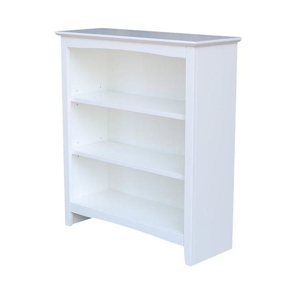 International Concepts Shaker White Solid Wood Bookcase - 36-in H