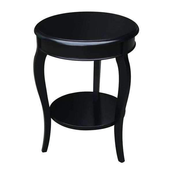 International Concepts Cambria Round End Table - Black