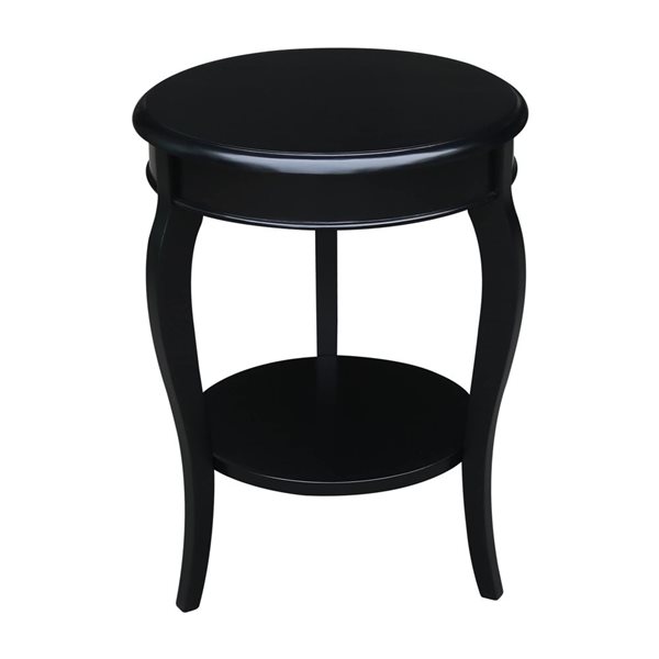 International Concepts Cambria Round End Table - Black