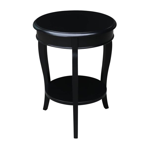 International Concepts Cambria Round End Table - Black