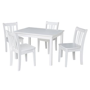 International Concepts Table with 4 San Remo Juvenile Chairs - White