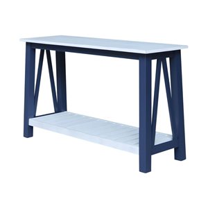 International Concepts Surrey Console/Sofa Table - Blue/Antiqued Chalk