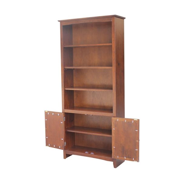 International Concepts Shaker Brown Bookcase - 72-in H