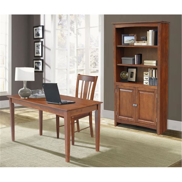 International Concepts Shaker Brown Bookcase - 72-in H