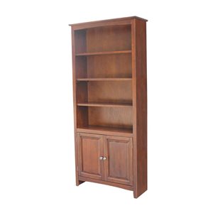 International Concepts Shaker Brown Bookcase - 72-in H