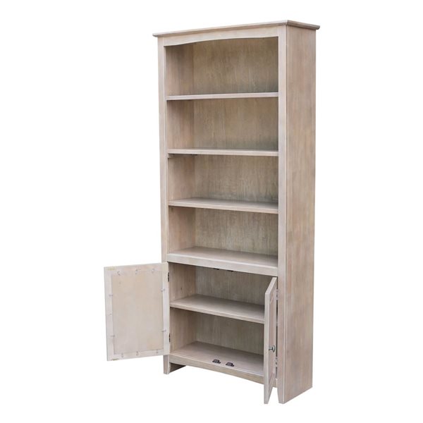 International Concepts Shaker Grey Bookcase - 72-in H