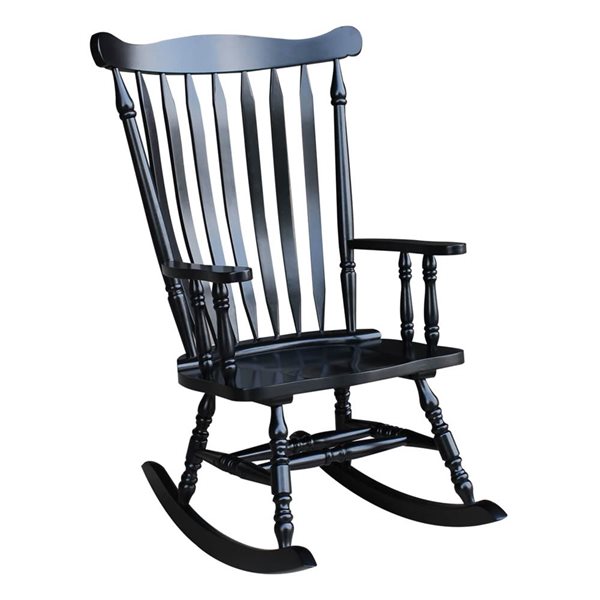 International Concepts Solid Wood Rocking Chair - Antique Black