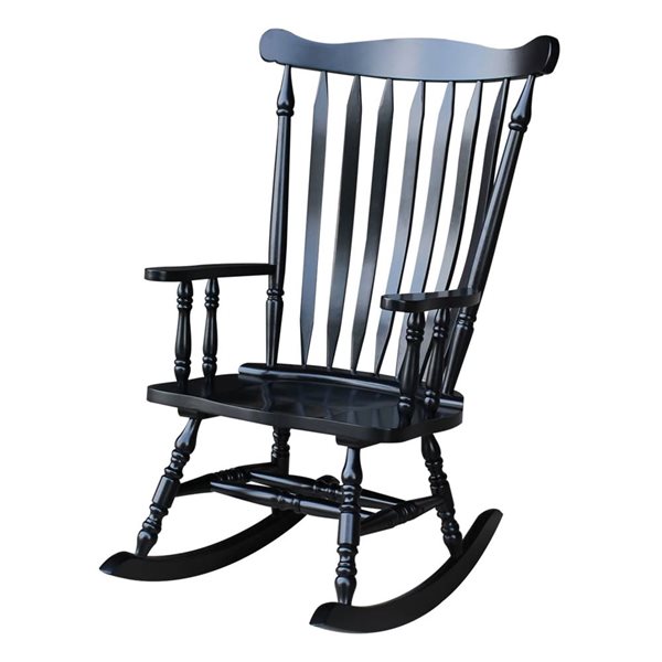International Concepts Solid Wood Rocking Chair - Antique Black