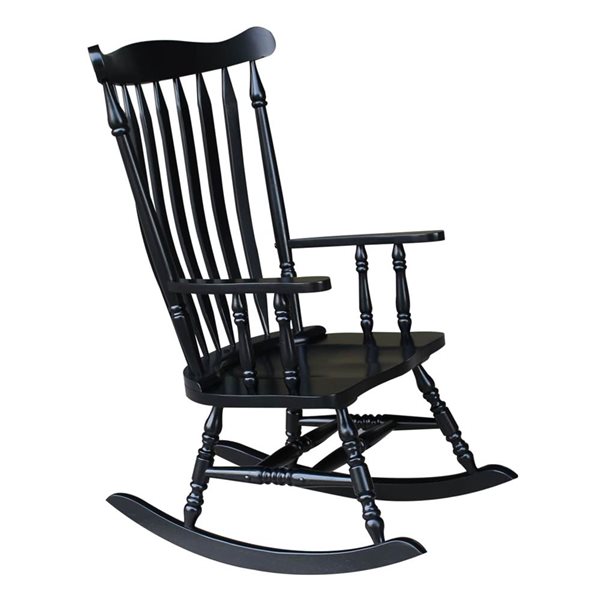 International Concepts Solid Wood Rocking Chair - Antique Black
