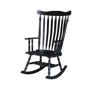 International Concepts Solid Wood Rocking Chair - Antique Black