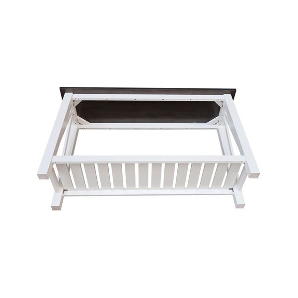 International Concepts Surrey Console/Sofa Table - White/Heather Grey