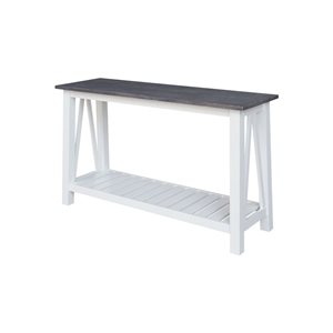 International Concepts Surrey Console/Sofa Table - White/Heather Grey