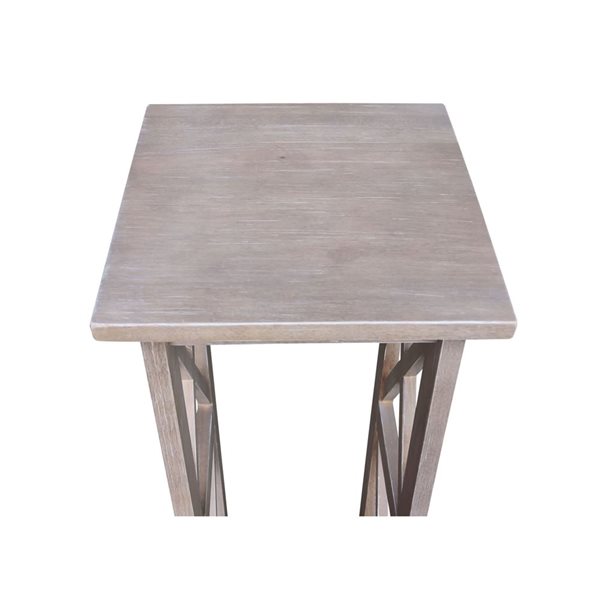 International Concepts 36-in X-Sided Plant Stand - Washed Grey Taupe