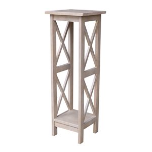 International Concepts 36-in X-Sided Plant Stand - Washed Grey Taupe