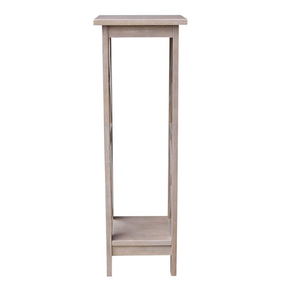 International Concepts 36-in X-Sided Plant Stand - Washed Grey Taupe