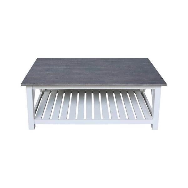 International Concepts Surrey Coffee Table - White/Heather Grey