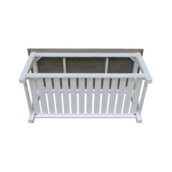 International Concepts Surrey Coffee Table - White/Heather Grey