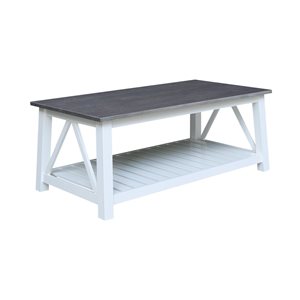 International Concepts Surrey Coffee Table - White/Heather Grey