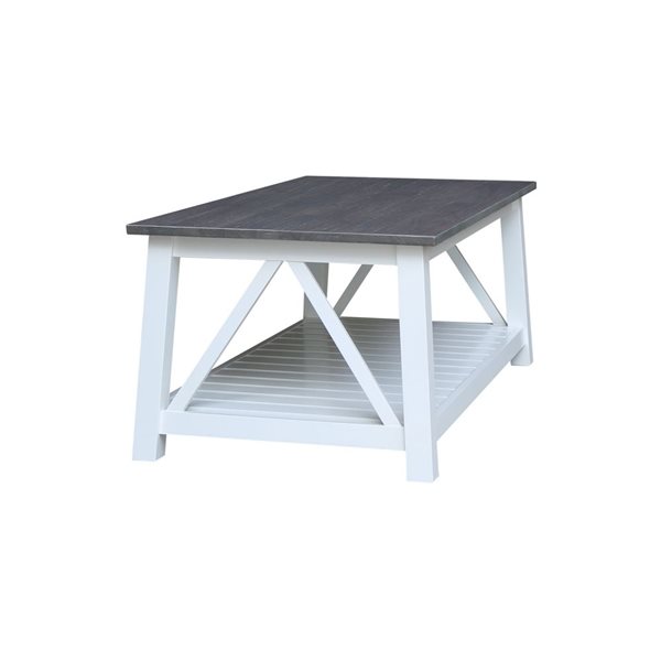 International Concepts Surrey Coffee Table - White/Heather Grey
