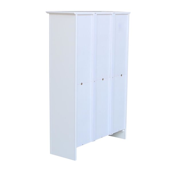 International Concepts Shaker White Solid Wood Bookcase - 48-in H