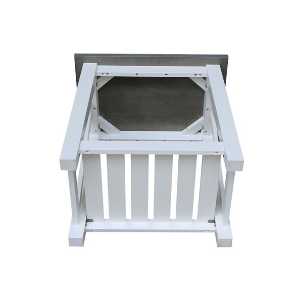 International Concepts Surrey End Table - White/Heather Grey