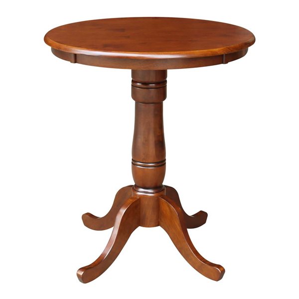 International Concepts 30-in Round Pedestal Gathering Height Table with 2 Counter Height Stools