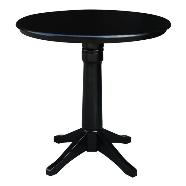 International Concepts 36-in Solid Wood Round Top Pedestal Counter Height Table with 2 Stools
