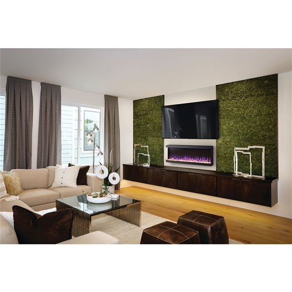 Napoléon Trivista Pictura 50-in Three-Sided Wallmount Electric Fireplace - Black