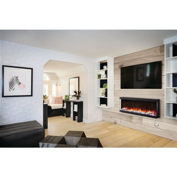 Napoléon Trivista Pictura 50-in Three-Sided Wallmount Electric Fireplace - Black