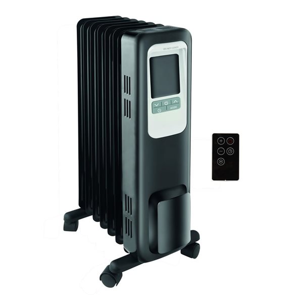 Ecohouzng Digital Oil Filled Heater with Remote - Black