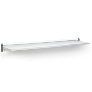 Gladiator 48-in Hammered White Steel Solid Shelf