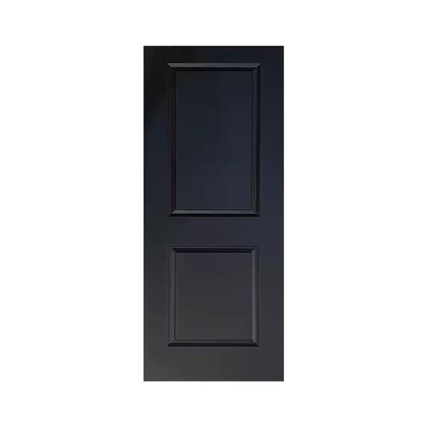 CALHOME 36 x 80-in Black Painted Finished Composite MDF 2 Panel Interior Door Slab for Pocket Door