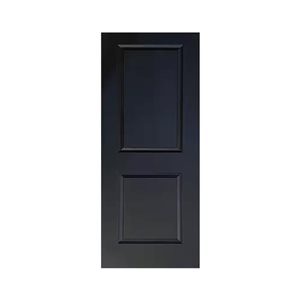 CALHOME 36 x 80-in Black Painted Finished Composite MDF 2 Panel Interior Door Slab for Pocket Door