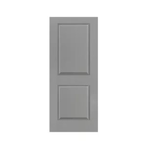 CALHOME 30 x 80-in Light Grey Painted Finished Composite MDF 2 Panel Interior Door Slab for Pocket Door