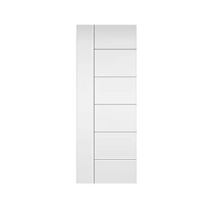 CALHOME Metropolitan Series 30 x 80-in White Primed Composite MDF Panelled Interior Door Slab for Pocket Door