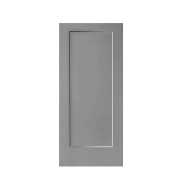 CALHOME 30 x 80-in Light Grey Stained Composite MDF 1 Panel Interior Pocket Door