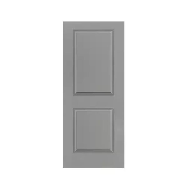 CALHOME 36 x 80-in Light Grey Painted Finished Composite MDF 2 Panel Interior Door Slab for Pocket Door