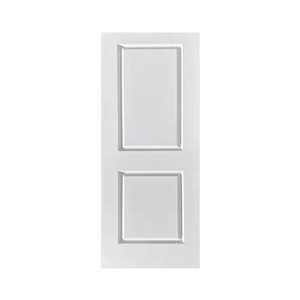 CALHOME 30 x 80-in White Painted Finished Composite MDF 2 Panel Interior Door Slab for Pocket Door