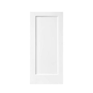 CALHOME 36 x 80-in White Stained Composite MDF 1 Panel Interior Pocket Door