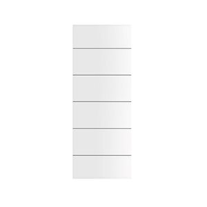 CALHOME Modern Classic Series 30 x 80-in White Primed Composite MDF Panelled Interior Door Slab for Pocket Door