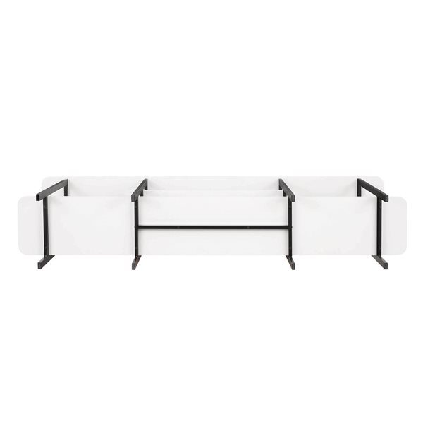 Manhattan Comfort Celine White Top 71-in W Modern 3-Shelf Console Table