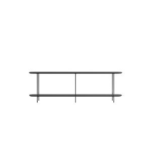 Manhattan Comfort Celine Black Top 71-in W Modern 2-Shelf Console Table