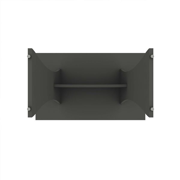 Manhattan Comfort Coney Grey Rectangular Fixed 30 H x 53 L x 32.5-in W MDF Top Mid-Century Dining Table