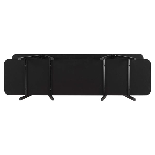 Manhattan Comfort Celine Black Top 47-in W Modern 2-Shelf Console Table