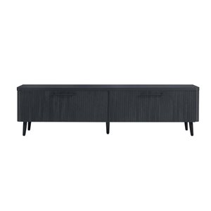 Meuble télé moderne du milieu du siècle Jodie Manhattan Comfort 69 po l. en gris