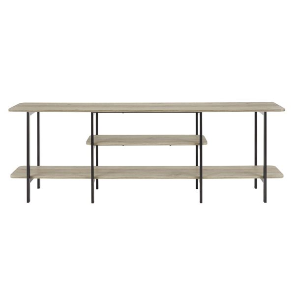 Manhattan Comfort Celine Grey Top 71-in W Modern 3-Shelf Console Table