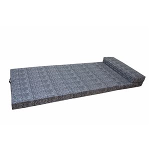 Bozanto Trifold Sleeping Pad w/ Zippered Closure - Dark Grey